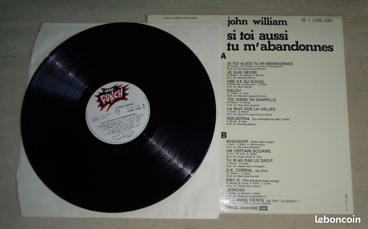 Disque 33 tours JOHN WILLIAM (image 2)
