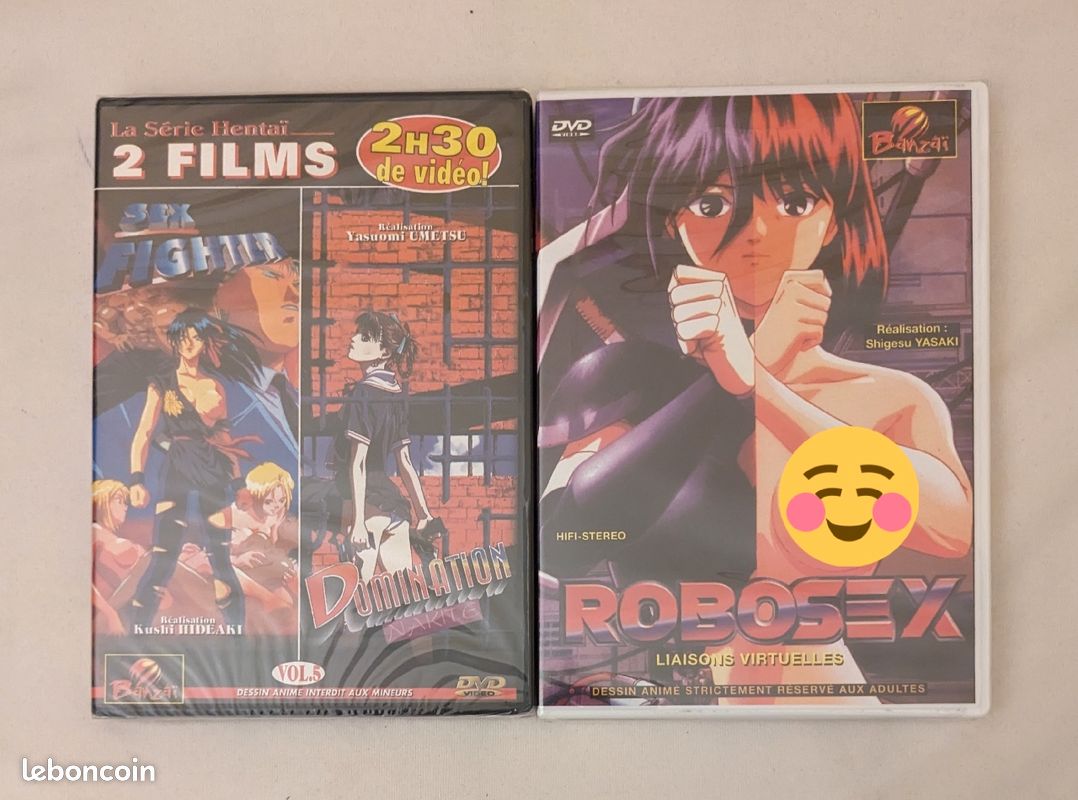 Lot 2 DVD manga pour adultes : Robosex + Sex Fighter - DVD - Films