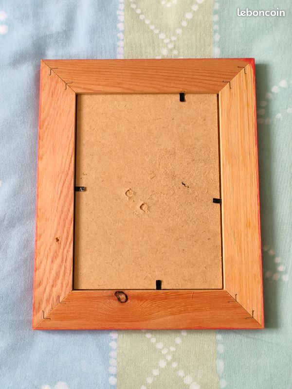 Cadre Photo en Bois Rouge Vintage (image 2)