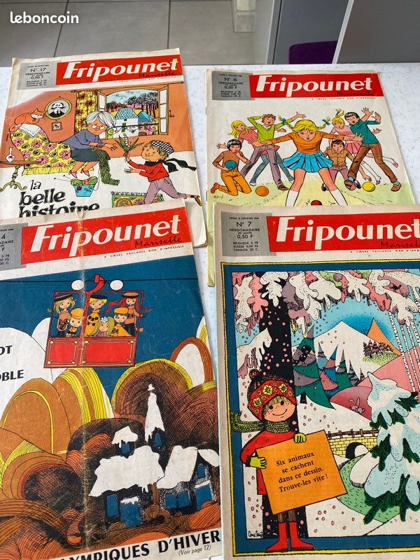 Lot 4 anciens magazines Fripounet 1968 (image 1)