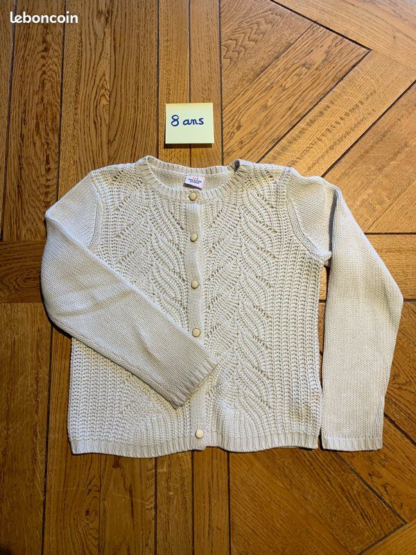 Lot de 4 gilets et 1 pull léger fille taille 8 ans (image 5)