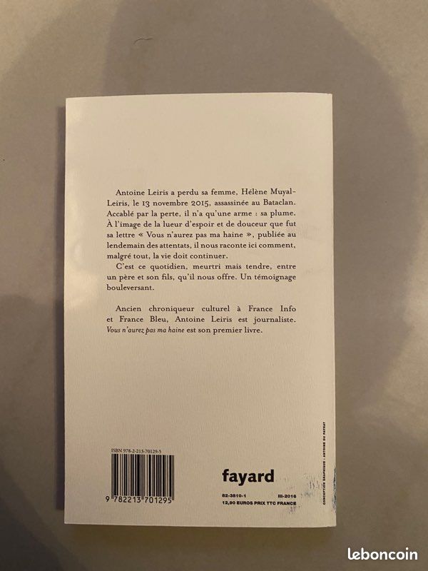 Vous n’aurez pas ma haine, Antoine Leiris (image 3)
