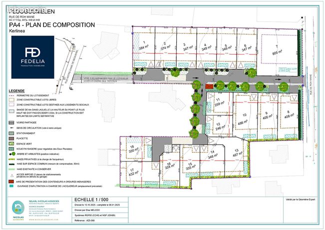 Terrain 374 m² PLOUGOUMELEN