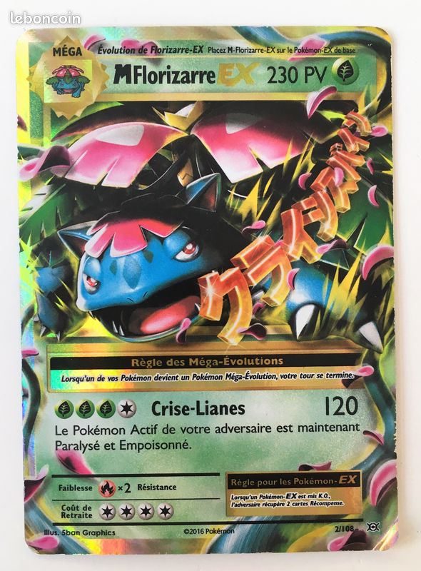 Carte Pokémon 2/108 Méga MFlorizanne EX 230 PV (image 1)