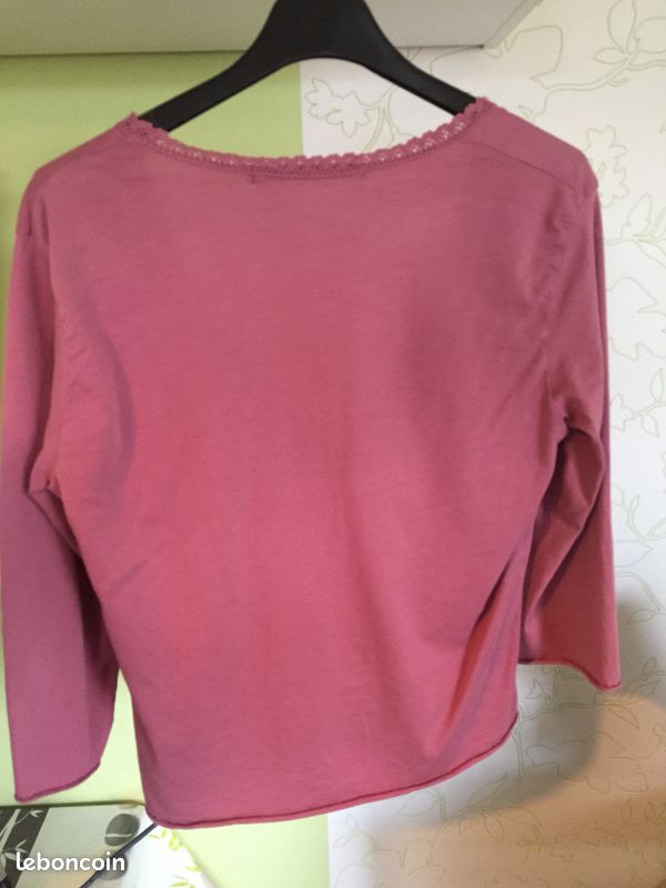 Gilet vieux rose taille 2 La fée maraboutée (image 3)