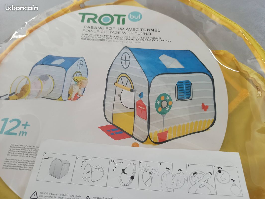 Baroni Toys 3 en 1 Pop Up Tente Tunnel et Piscine pour Enfants 3 4 5