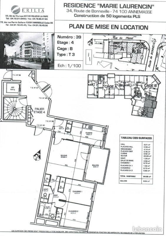 Appartement 3 pièces 64 m² · à Annemasse · 64 m² · 726 €/mois