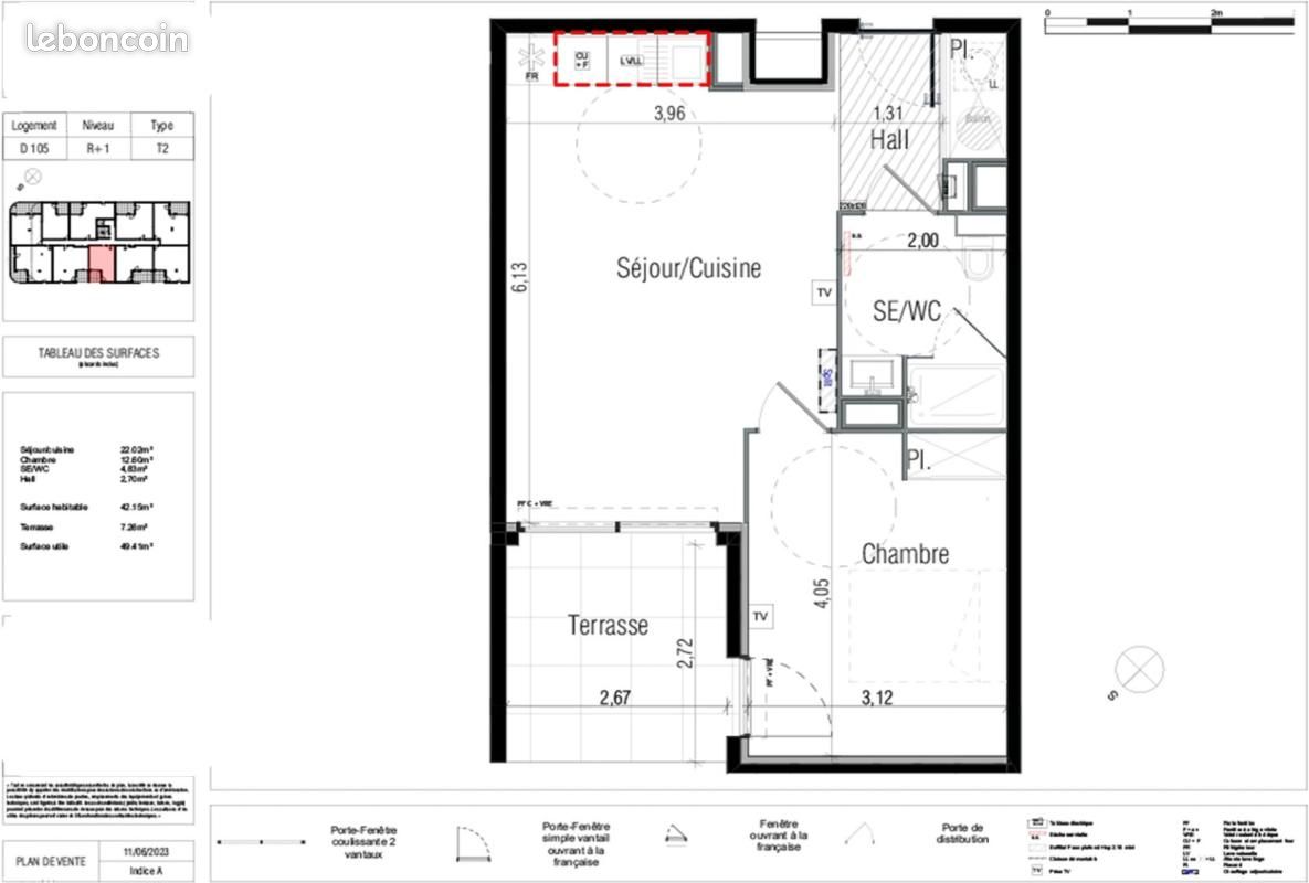 Appartement 2 pièces 49 m² · à Béziers · 49 m² · 655 €
