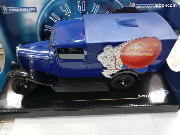 SOLIDO Citroën C4F Michelin 1930 – 1/18, Bleu, Neuf
