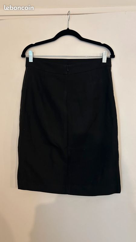 Jupe trapèze jaune à motifs ethniques - Zara Basic - XS friperie pas
