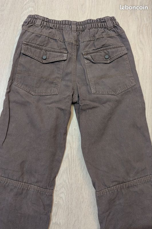 Pantalon marron matière jean garçon 10 ans - Narbonne (image 4)