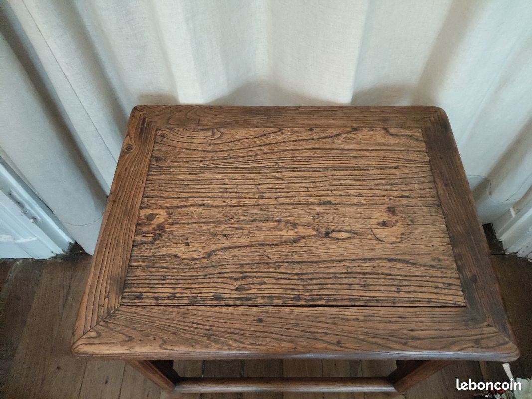 Petite table basse en orme chine 19e (image 2)