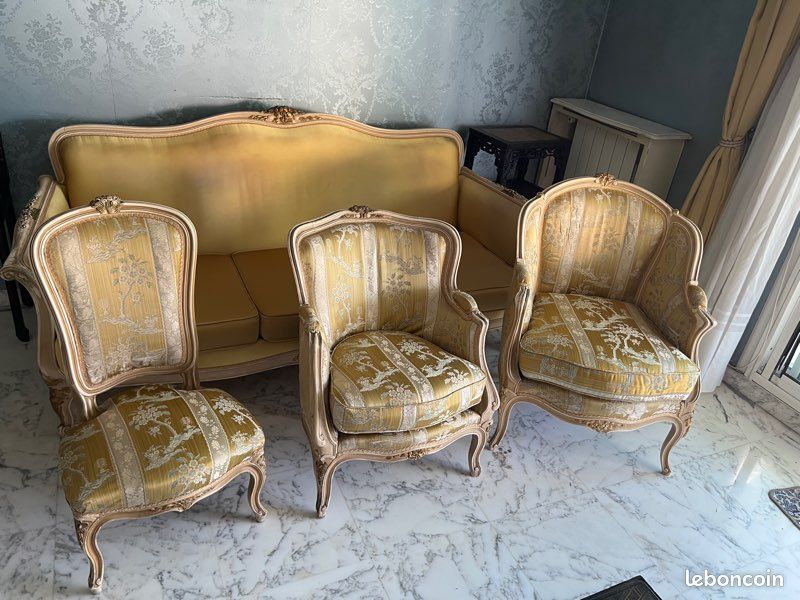 Louis XV - 10 pièces - salon chaises fauteuils - (image 6)