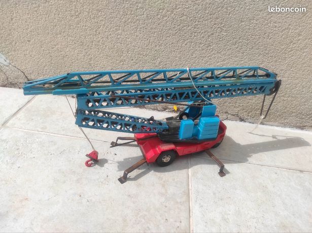 Ancien Jouet Grue Excavatrice Joustra A Restaurer Ou Pour Pieces Tole