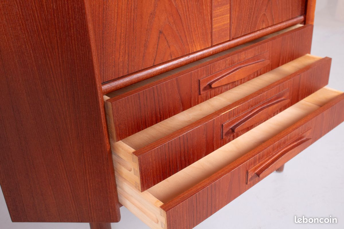 Meuble d'angle scandinave en teck par Omann Jun. - 1960 (image 4)