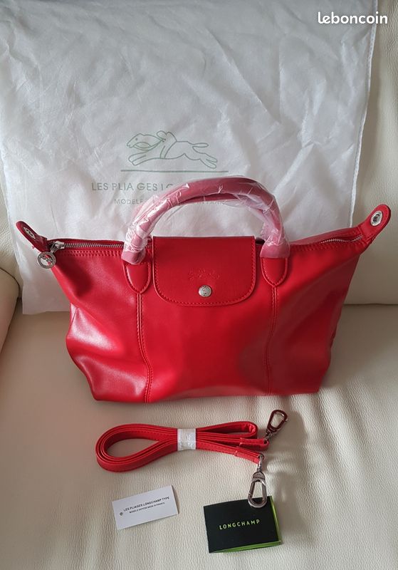 pliage cuir sac longchamp rouge pliage Longchamp sac à main Le Pliage taille L en cuir de vachette rouge NEUF  Accessoires Bagagerie