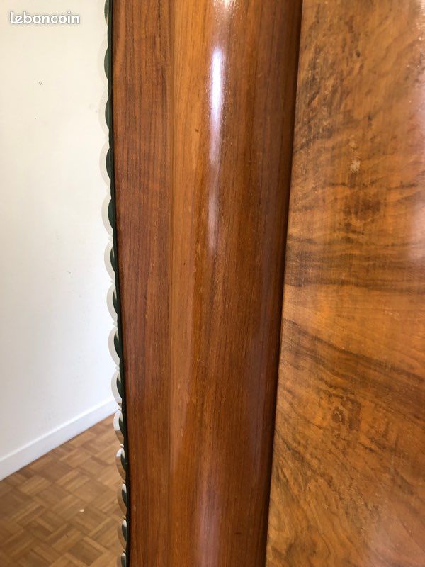 Armoire Art déco ancienne avec miroir – années 30 (image 6)