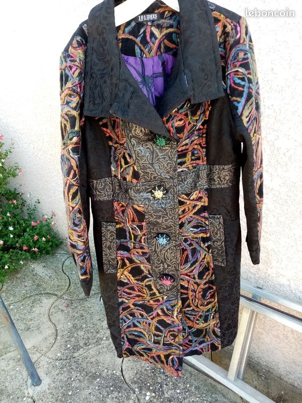 Manteau Desigual Taille 40 (T.38/40) Marron - Occasion Très Bon état, Style Basique, Doublure Polyester