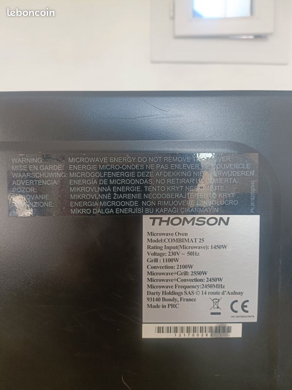 Four micro-ondes combiné THOMPSON COMBINAT 25 (image 3)