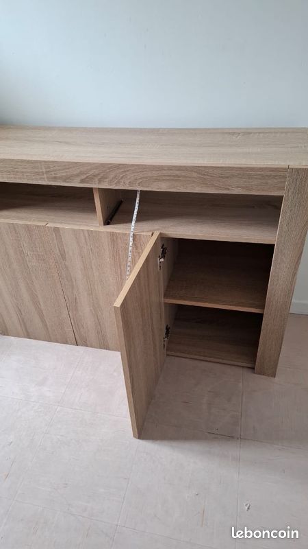 Buffet avec Lumières LED, Meuble de Rangement, Armoire de Rangement, (image 3)