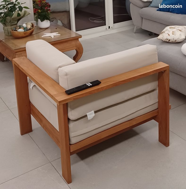 Fauteuil bois massif (image 1)