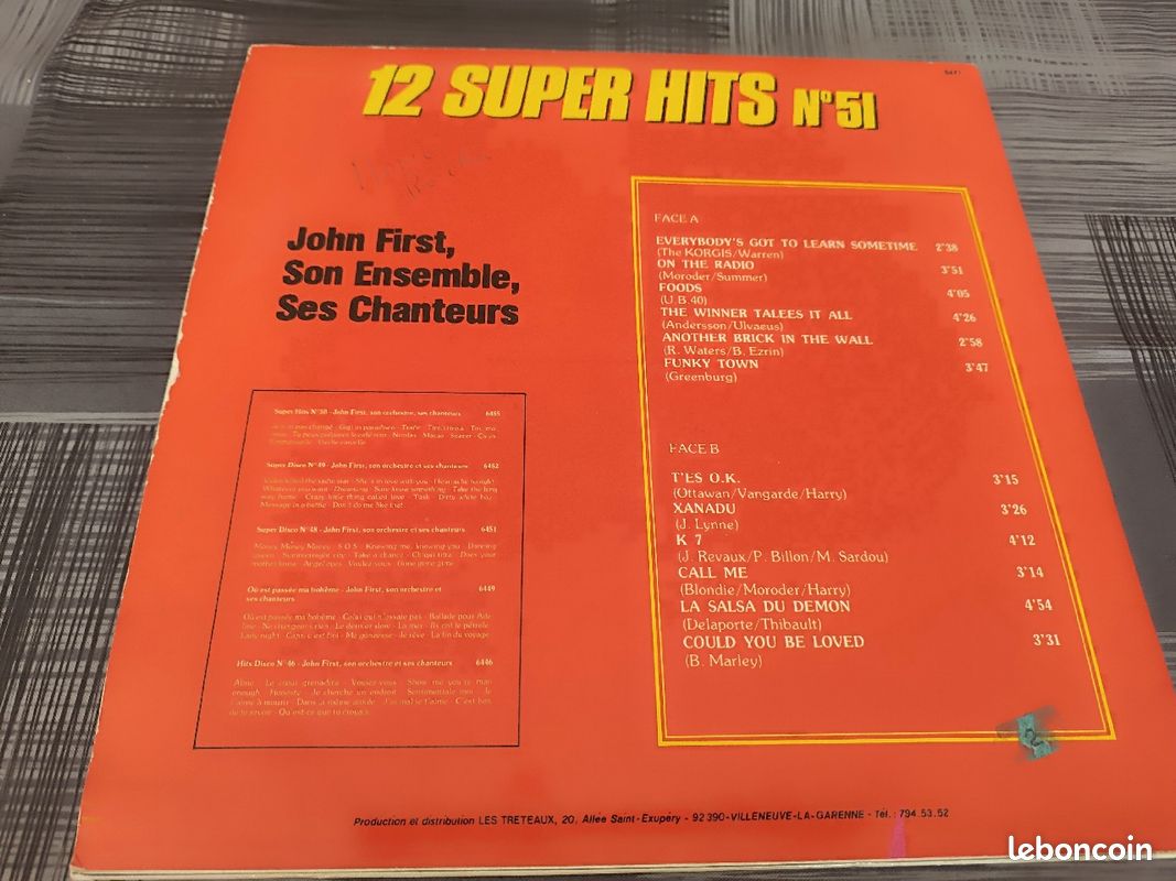 Disque Vinyl collector- John First, son ensemble, ses chanteurs (image 3)