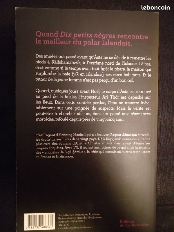 Livres Ragnar Jonasson (image 2)