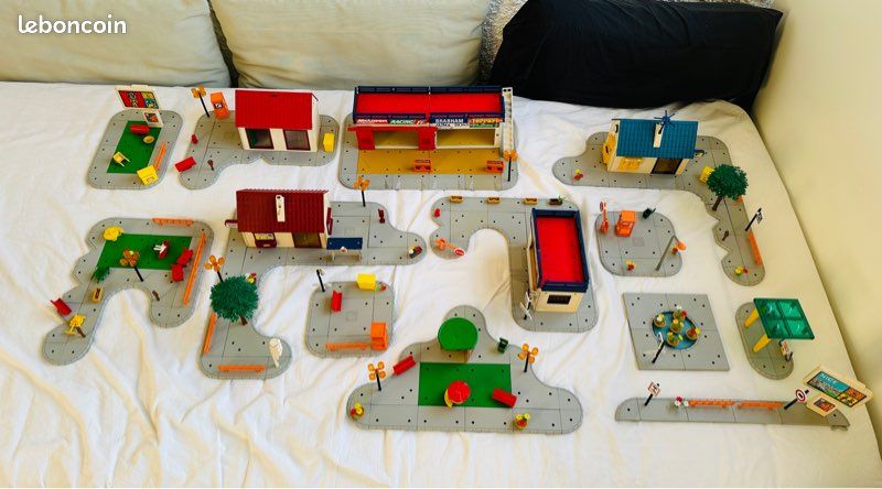 10X MAJOKIT MAJORETTE Pièce Détachée Angle De Trottoir Gris Jouet Vintage Ville EUR 19,99