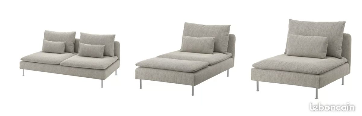 Canapé IKEA Söderhamn modulable – housse bouclette sur mesure (image 4)