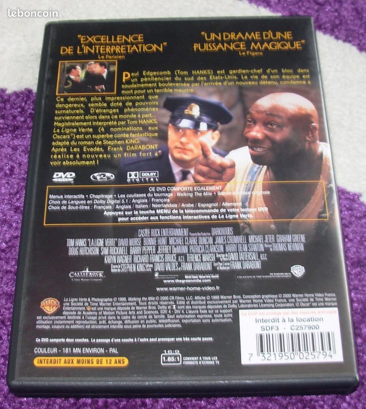 Dvd "la ligne verte" (image 3)