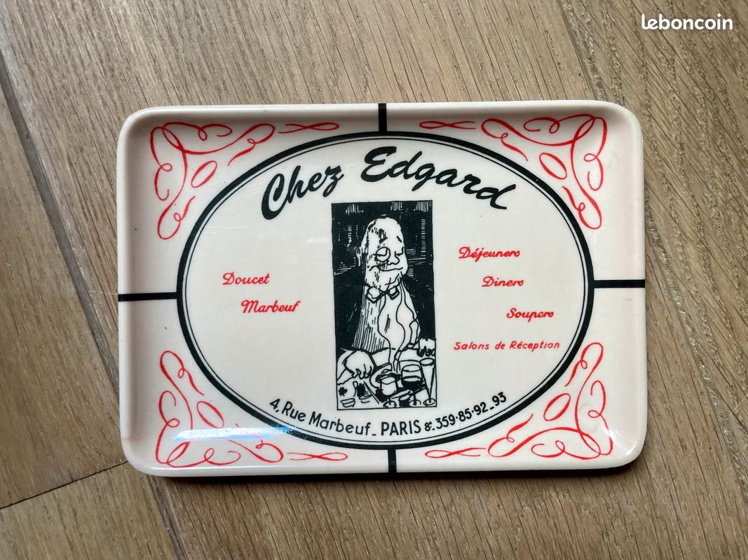 Cendrier - coupelle vintage « Chez Edgar » (image 1)