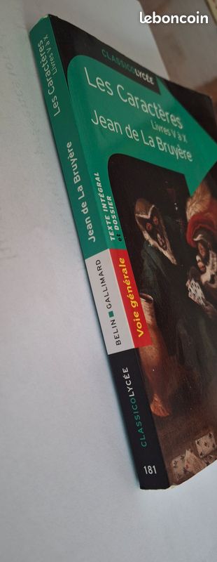 Livre " Les Caractères livre V à X" La Bruyère (image 3)