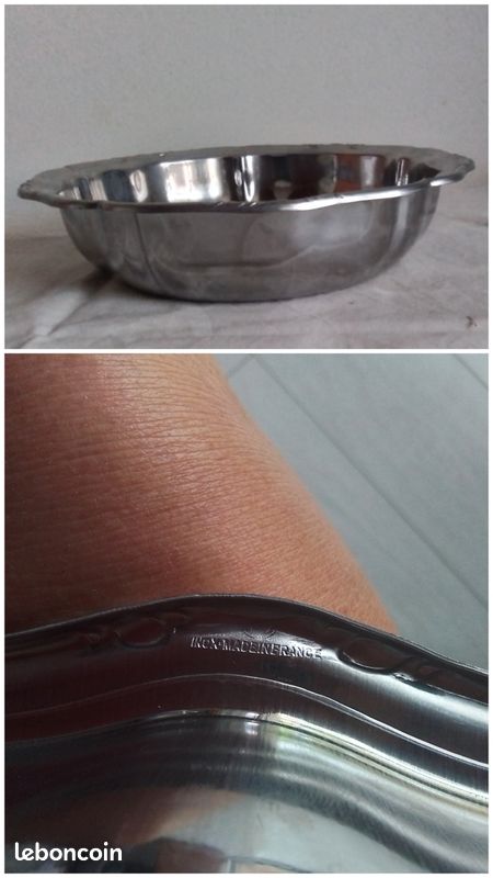 Plat inox / rond / vintage (image 3)