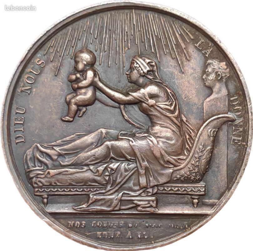 Médaille Naissance du roi Henri V 1820 (image 4)