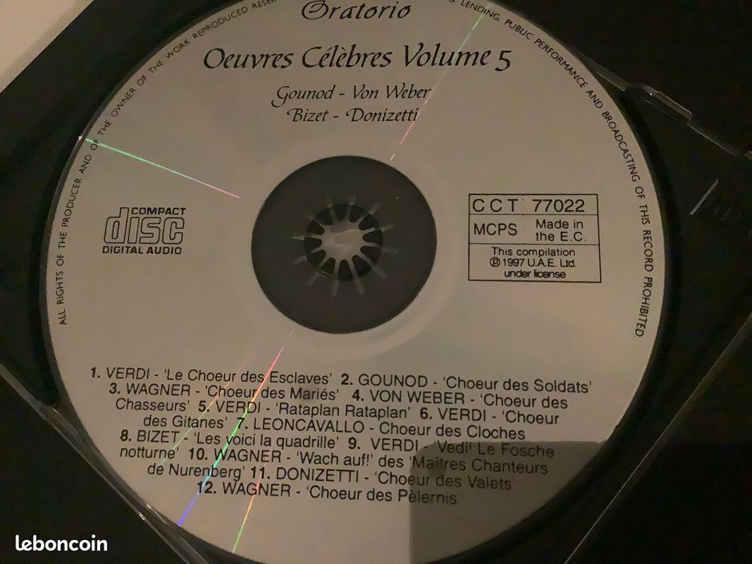 CD Gounod- Weber-Bizet-Donizetti comme neuf (image 2)