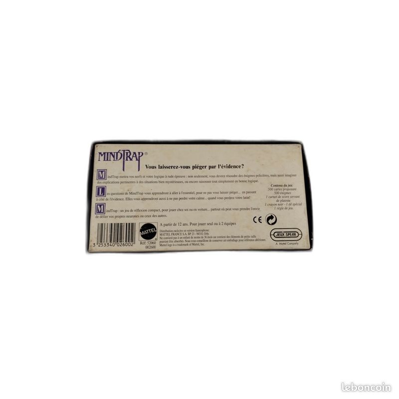 MindTrap - Jeux Spear - Jeu d'Énigmes et Réflexion 1-4 Joueurs - 12 ans - Vintage 1993 (image 3)