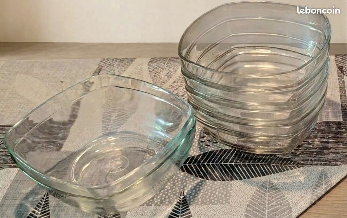 Lot de 6 SALADIERS en verre (image 1)
