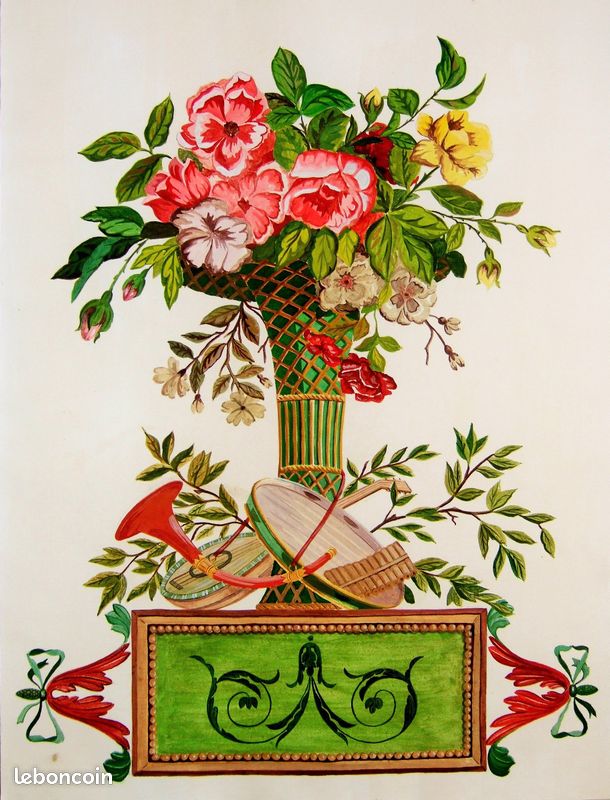 (BA) Tableau, Panneau décoratif, trompe l'oeil, papier peint (image 9)