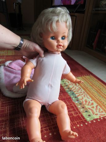 Poupée Bella Pitchoun 45cm – Garçon, Baptême, Made In France, Années 1970
