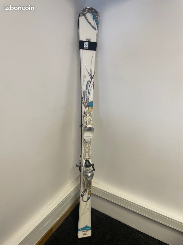 Skis Rossignol UNIQUE 4 - Taille 156 Cm Avec Fixations, Marron, Unisexe Adulte, état Occasion Correct