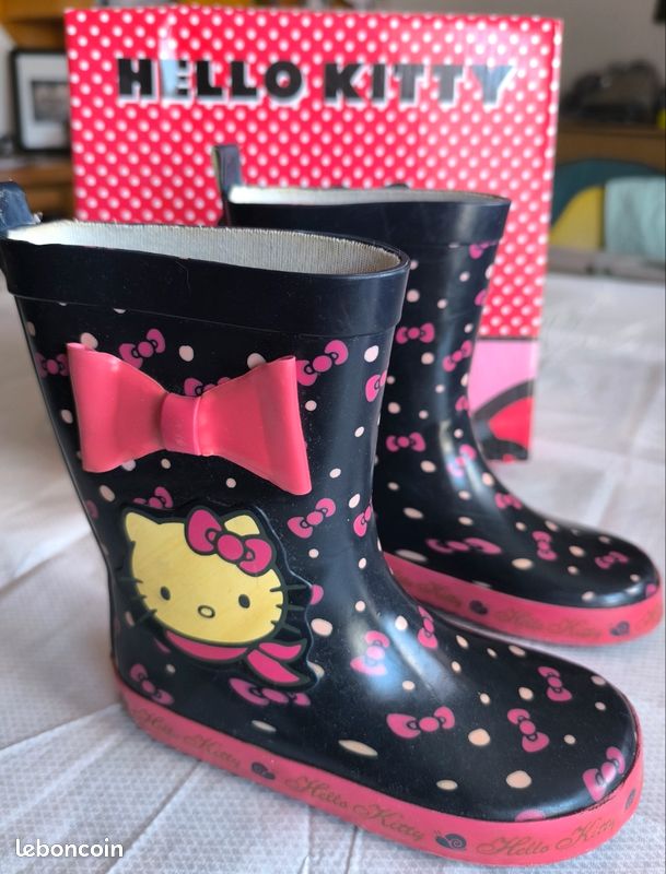 Bottillon Enfant Hello Kitty - Imitation Cuir - Taille 32/33 - Neuf Avec Boîte