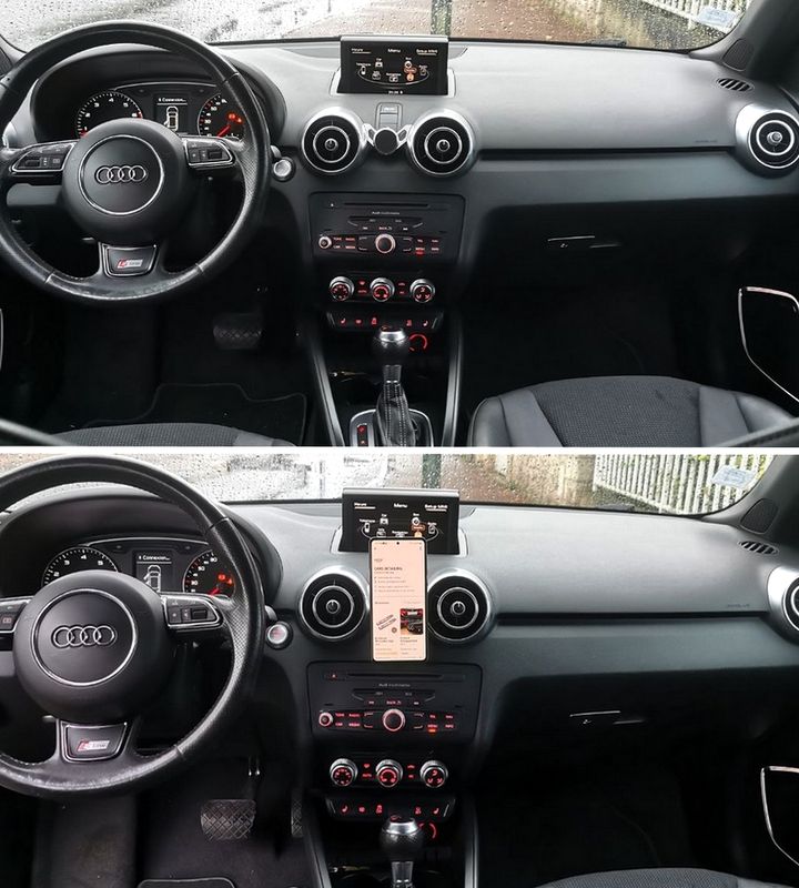 Accessoire Audi A1 Support téléphone Audi Sline carplay A1 pièce support  GPS magnétique - Équipement auto