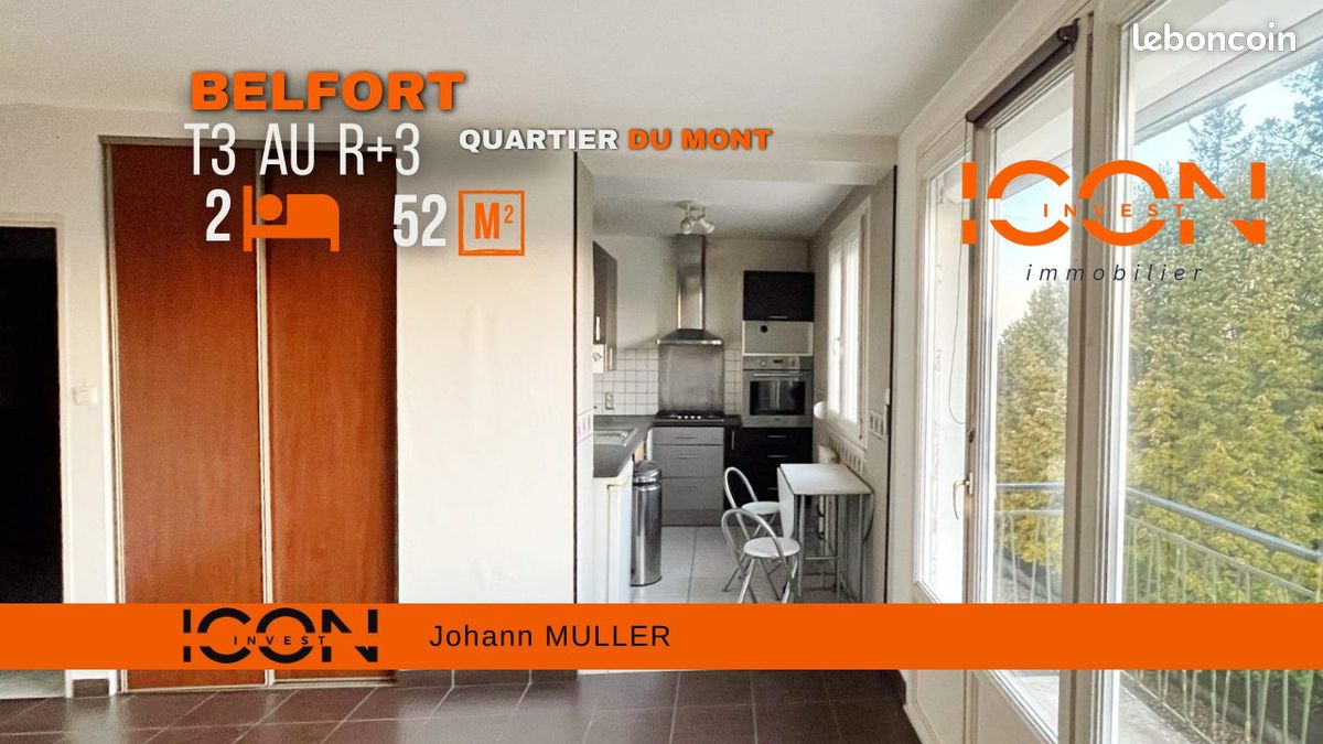 Appartement 3 pièces 52 m² · à Belfort · 52 m² · 651 €