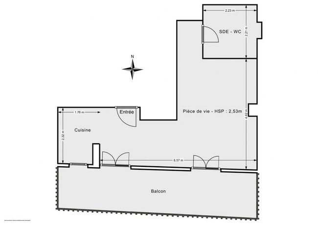 Appartement a vendre  - 1 pièce(s) - 37 m2 - Surfyn