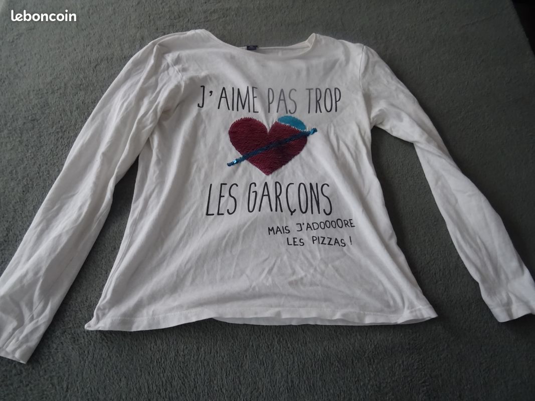 T-shirt fille manches longues (image 1)
