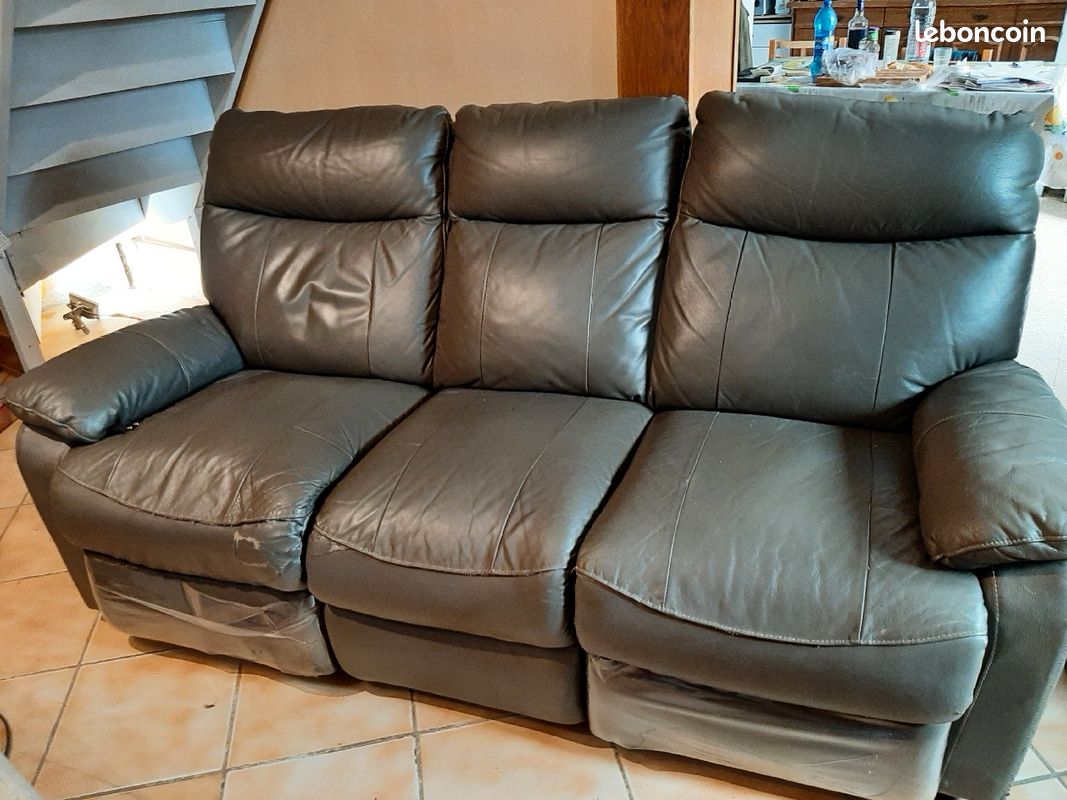 Canapé relax en cuir 300 à débattre (image 2)
