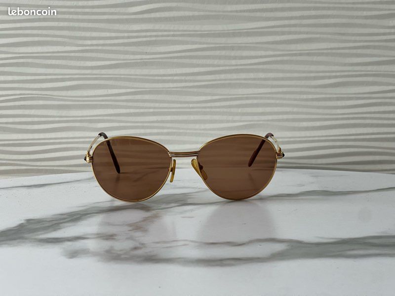Monture De Lunettes Vintage Saphira 4150 70 - Forme Ovale, Couleur Or/marron - Neuf Sans étiquettes