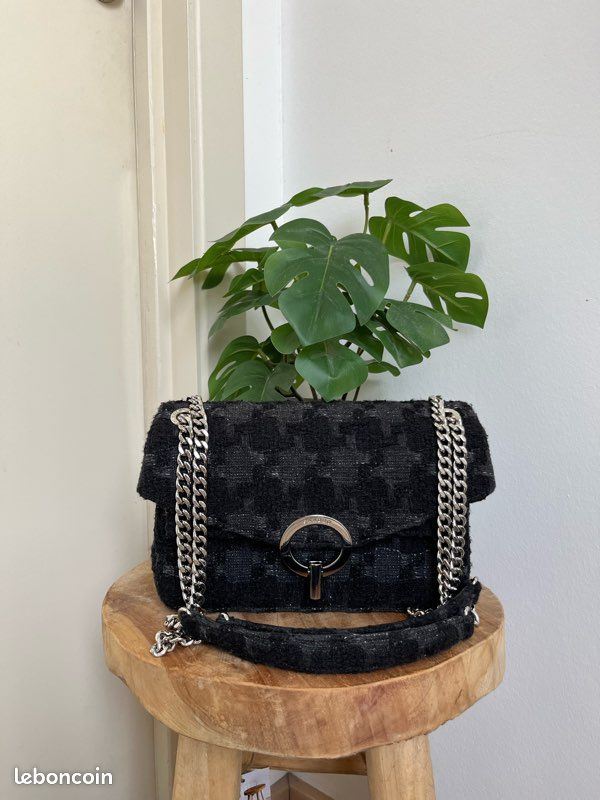 Sandro Femme Sac Yza Sandro Avis Petit Sac En Cuir Matelassé Yza