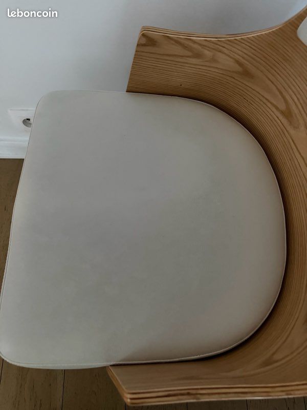 Chaise Bureau Miliboo bois et blanc (image 5)