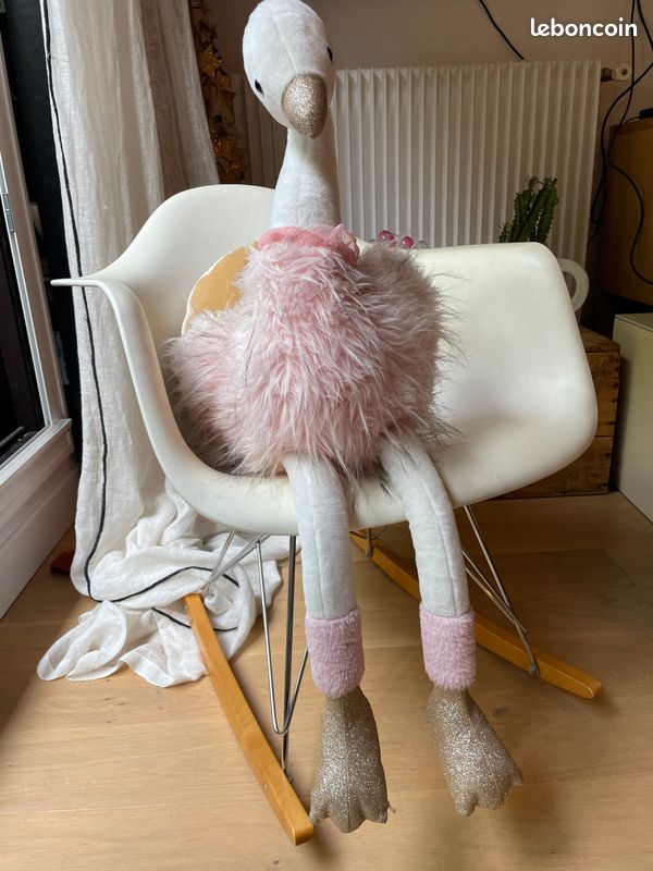 Peluche cygne rose et pailleté (image 2)